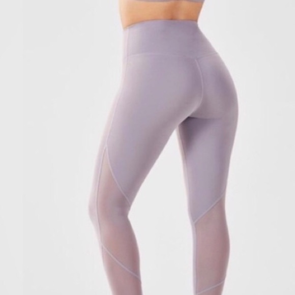 Fabletics Pants - Fabletics mesh lavender 10” highwaist leggings.